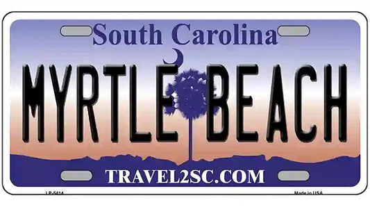 Myrtle Beach South Carolina Metal Novelty License Plate