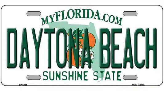 Daytona Beach Florida Novelty Metal License Plate