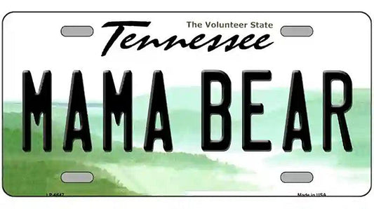 Mama Bear Tennessee Novelty Metal License Plate