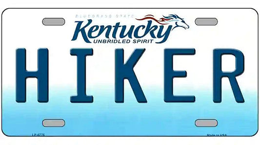 Hiker Kentucky Novelty Metal License Plate