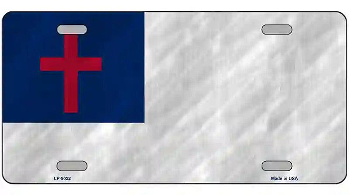 Christian Flag Novelty Metal License Plate