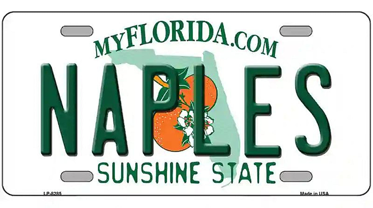 Naples Florida Novelty Metal License Plate