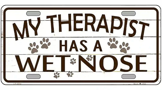 My Therapist Metal Novelty License Plate