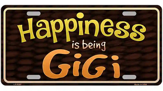 Happiness Is Being Gigi Metal Novelty License Plate
