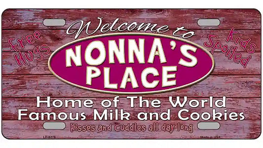 Nonnas Place Metal Novelty License Plate