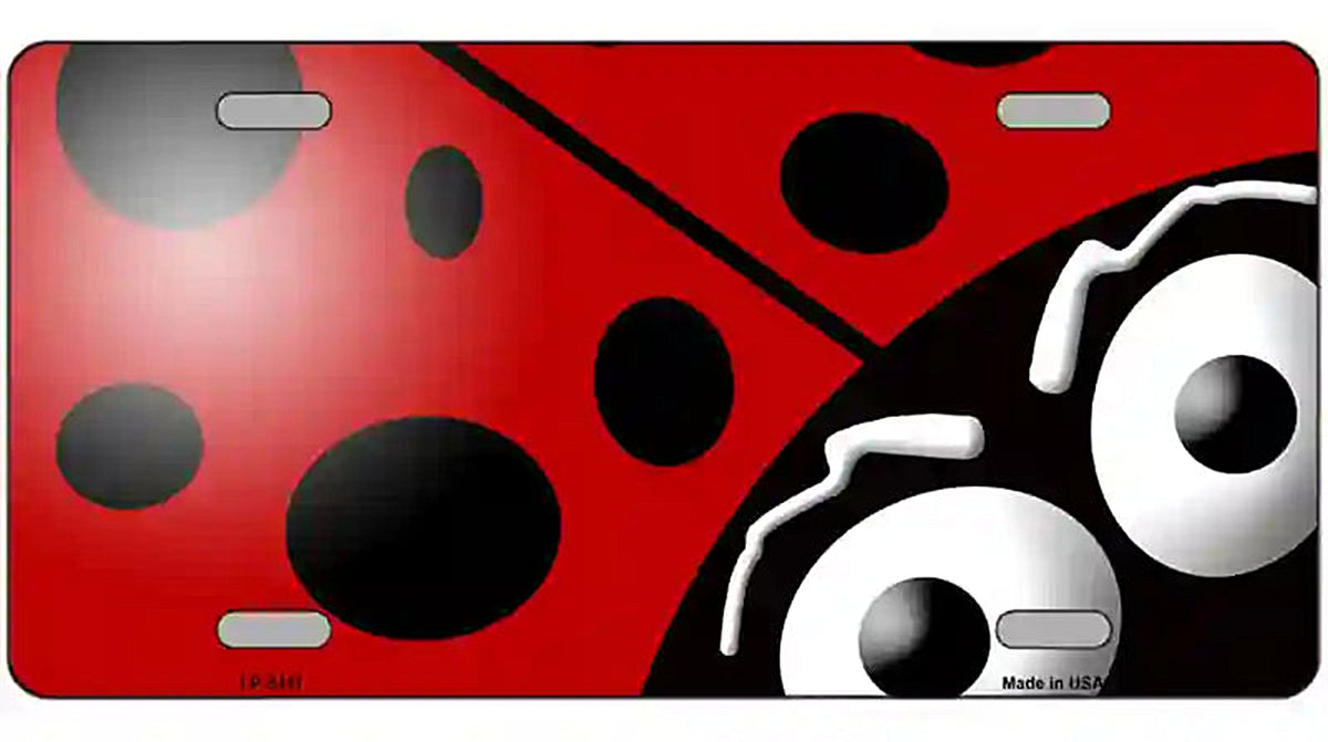 Lady Bug Metal Novelty License Plate
