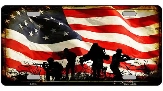 American Freedom Fighters Metal Novelty License Plate