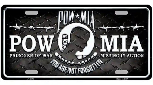 POW MIA Metal Novelty License Plate