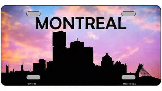 Montreal Silhouette Metal Novelty License Plate