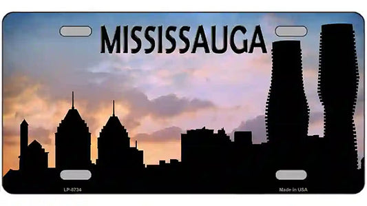 Mississauga Silhouette Metal Novelty License Plate