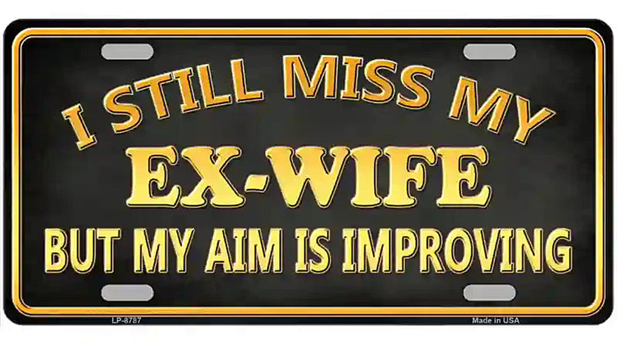 Ex Wife Metal Novelty License Plate