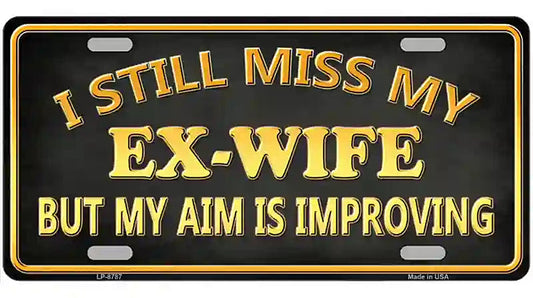 Ex Wife Metal Novelty License Plate
