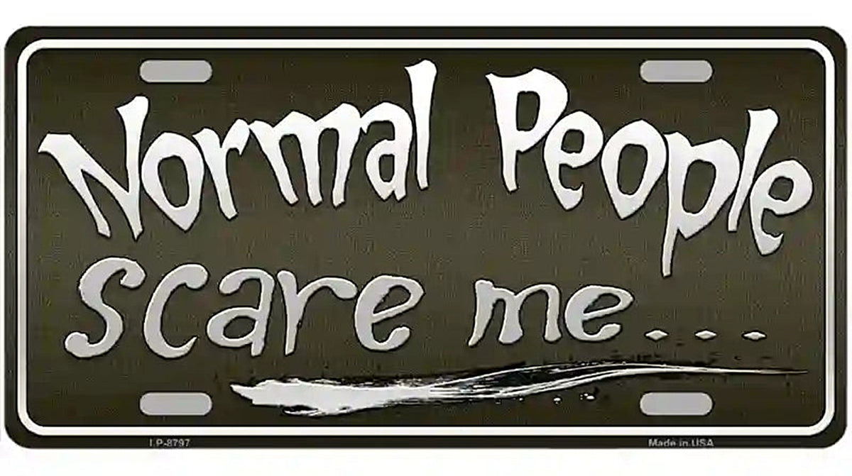Normal People Metal Novelty License Plate