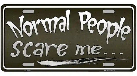 Normal People Metal Novelty License Plate