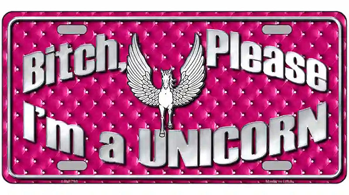 Bitch Please Metal Novelty License Plate