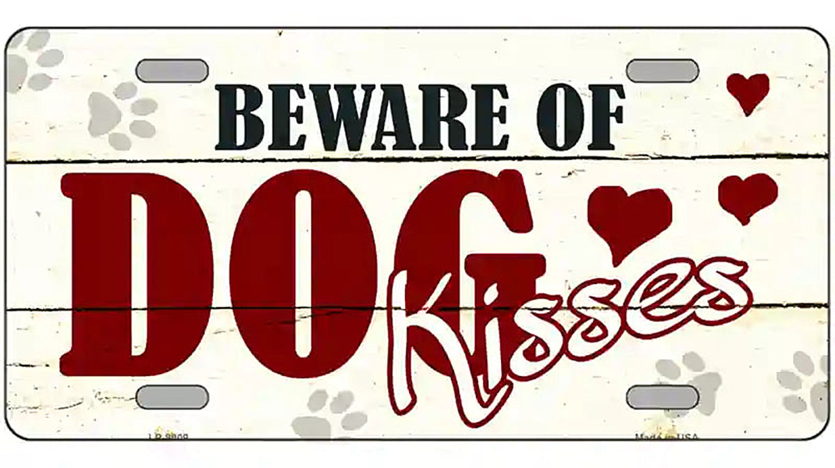 Beware of Dogs Metal Novelty License Plate