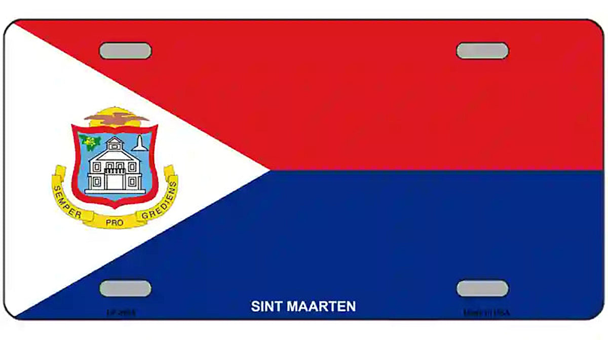 Sint Maarten Novelty Metal License Plate