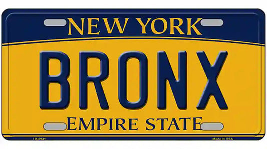 Bronx New York Metal Novelty License Plate