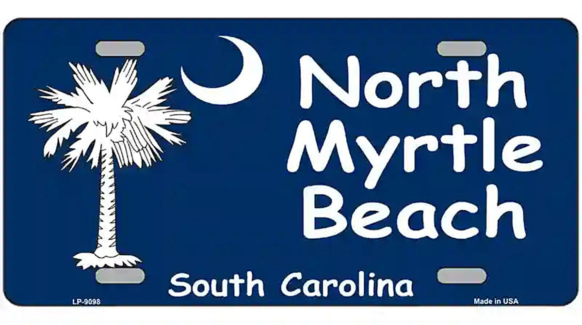 North Myrtle Beach Flag Metal Novelty License Plate