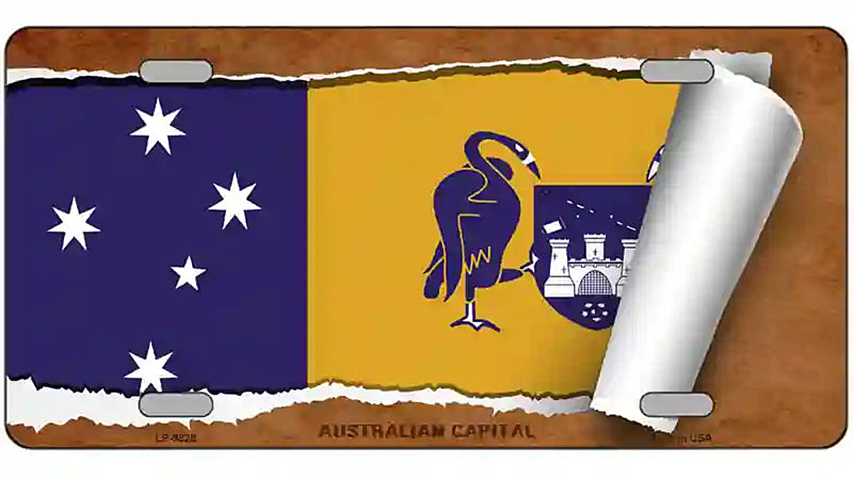 Australian Capital Flag Scroll Metal Novelty License Plate