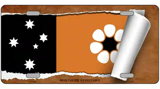 Northern Territory Flag Scroll Metal Novelty License Plate