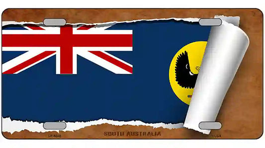 South Australia Flag Scroll Metal Novelty License Plate