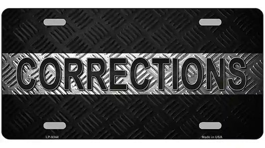 Corrections Metal Novelty License Plate