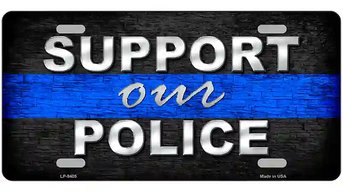 Support Our Police Novelty Metal License Plate