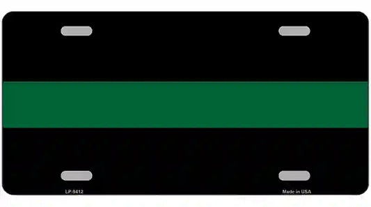 Thin Green Line Novelty Metal License Plate