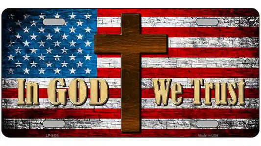 God We Trust Metal Novelty License Plate