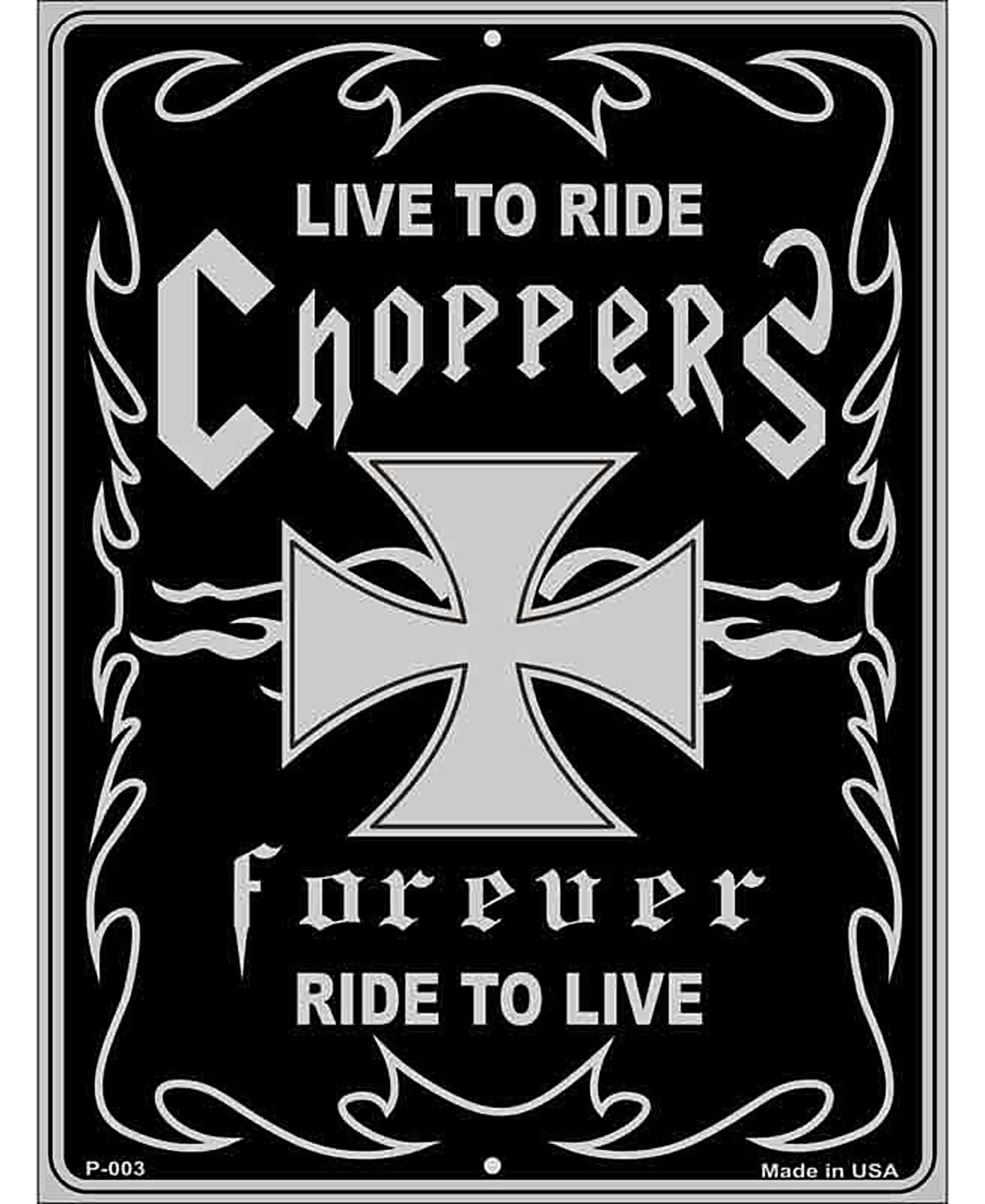Live To Ride Metal Novelty Parking Sign