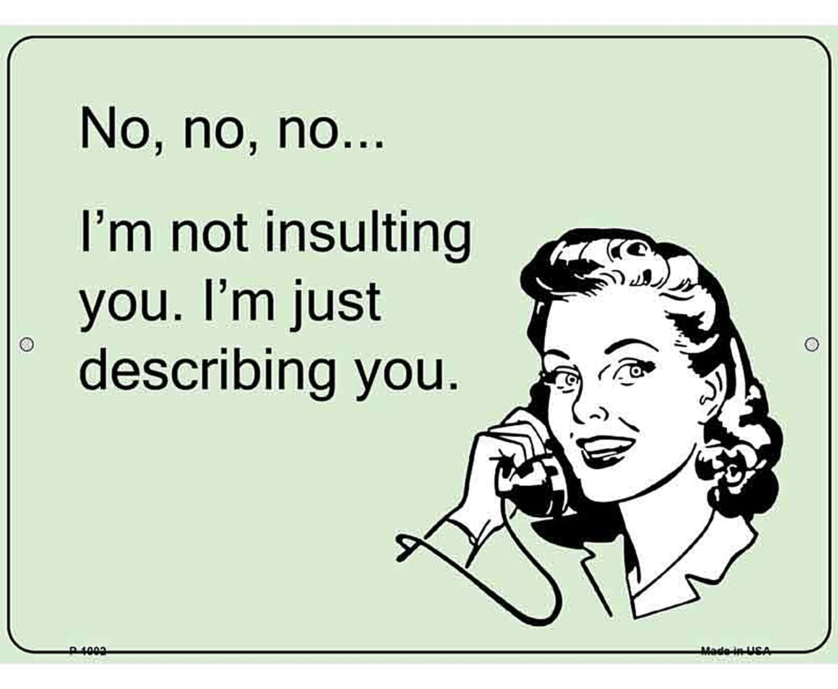 Im Not insulting You E-Cards Metal Novelty Parking Sign