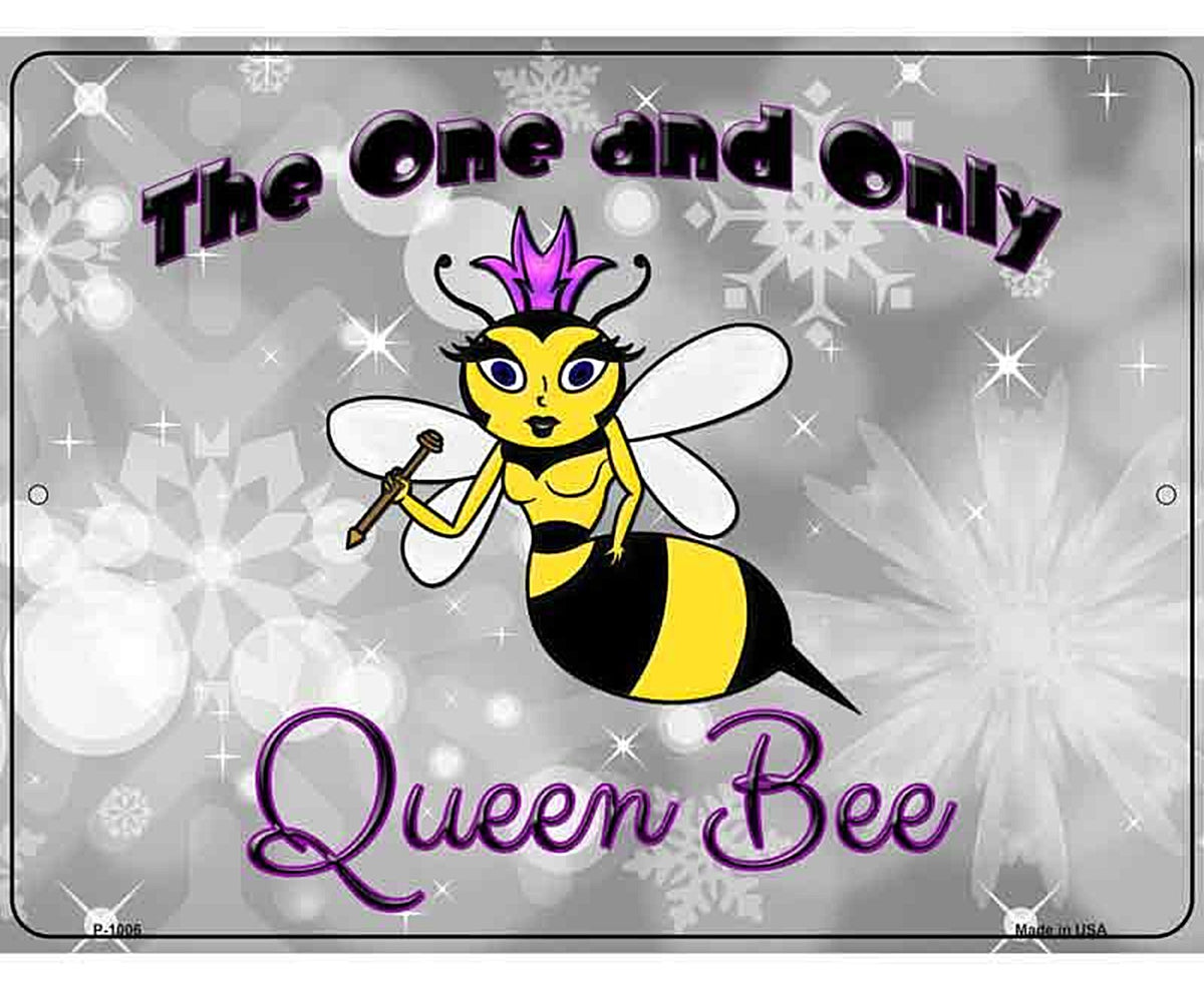Queen Bee Horizontal Metal Novelty Parking Sign