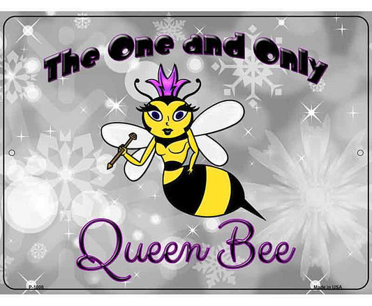 Queen Bee Horizontal Metal Novelty Parking Sign