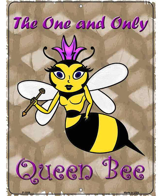 Queen Bee Metal Novelty Parking Sign