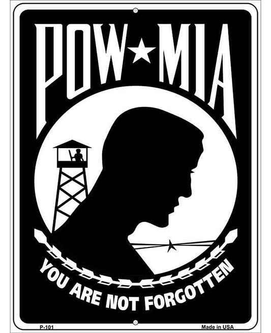 POW MIA Metal Novelty Parking Sign