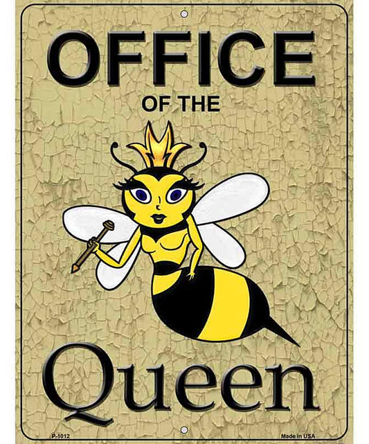 Office Of The Queen Metal Novelty Parking Sign