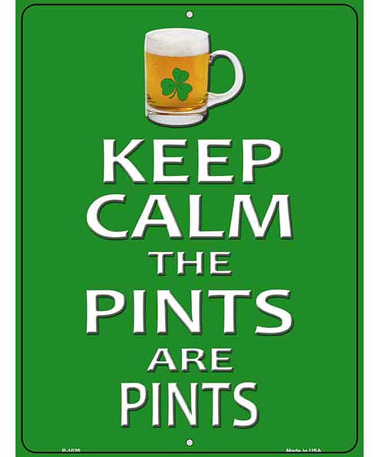 Pints Metal Novelty Parking Sign