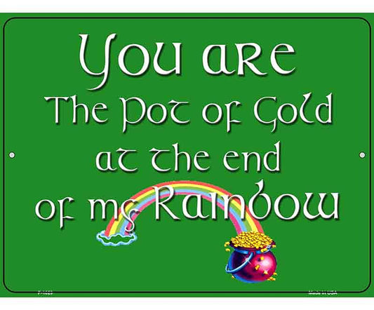 Pot of Gold Metal Novelty Parking Sign