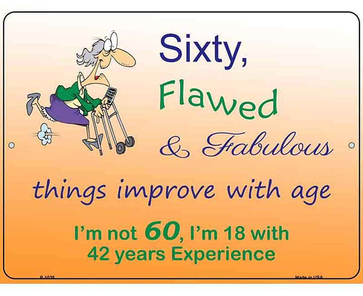Sixty Flawed Metal Novelty Parking Sign