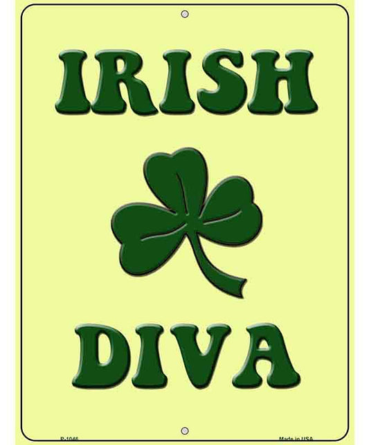 Irish Diva Metal Novelty Parking Sign