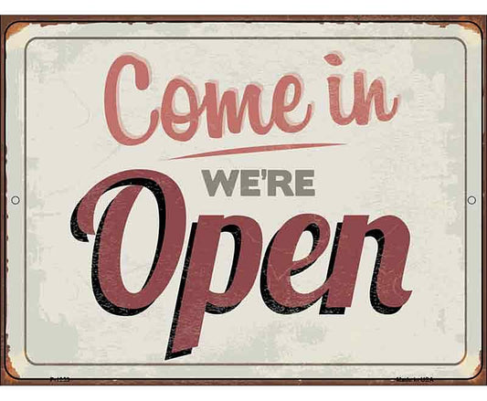 Were Open Metal Novelty Parking Sign