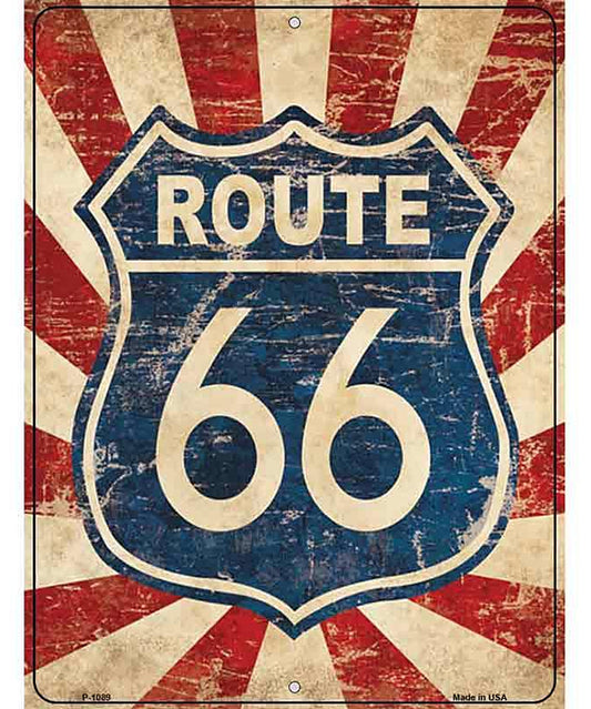 Vintage Route 66 Metal Novelty Parking Sign