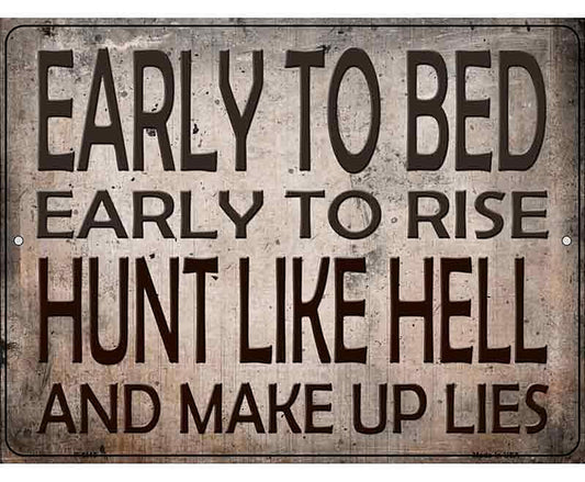 Early To Bed Metal Novelty Parking Sign