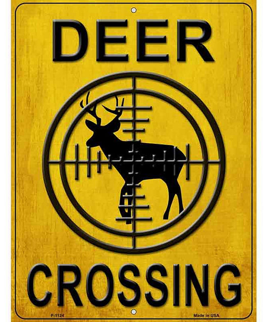Deer Crossing Metal Novelty Parking Sign