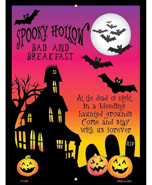 Spooky Hollow Metal Novelty Parking Sign
