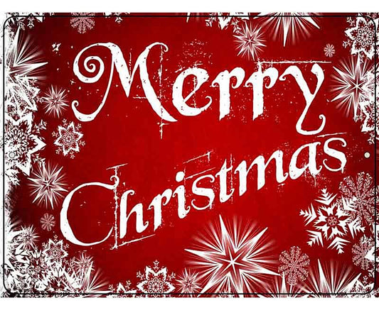Merry Christmas Metal Novelty Parking Sign