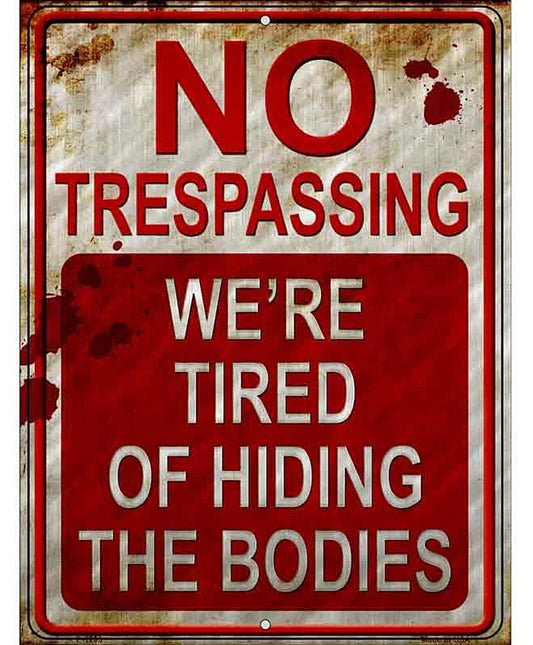 No Trespassing Metal Novelty Parking Sign