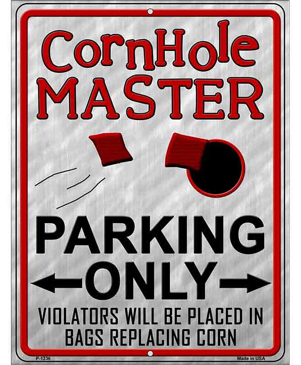 Cornhole Master Metal Novelty Parking Sign
