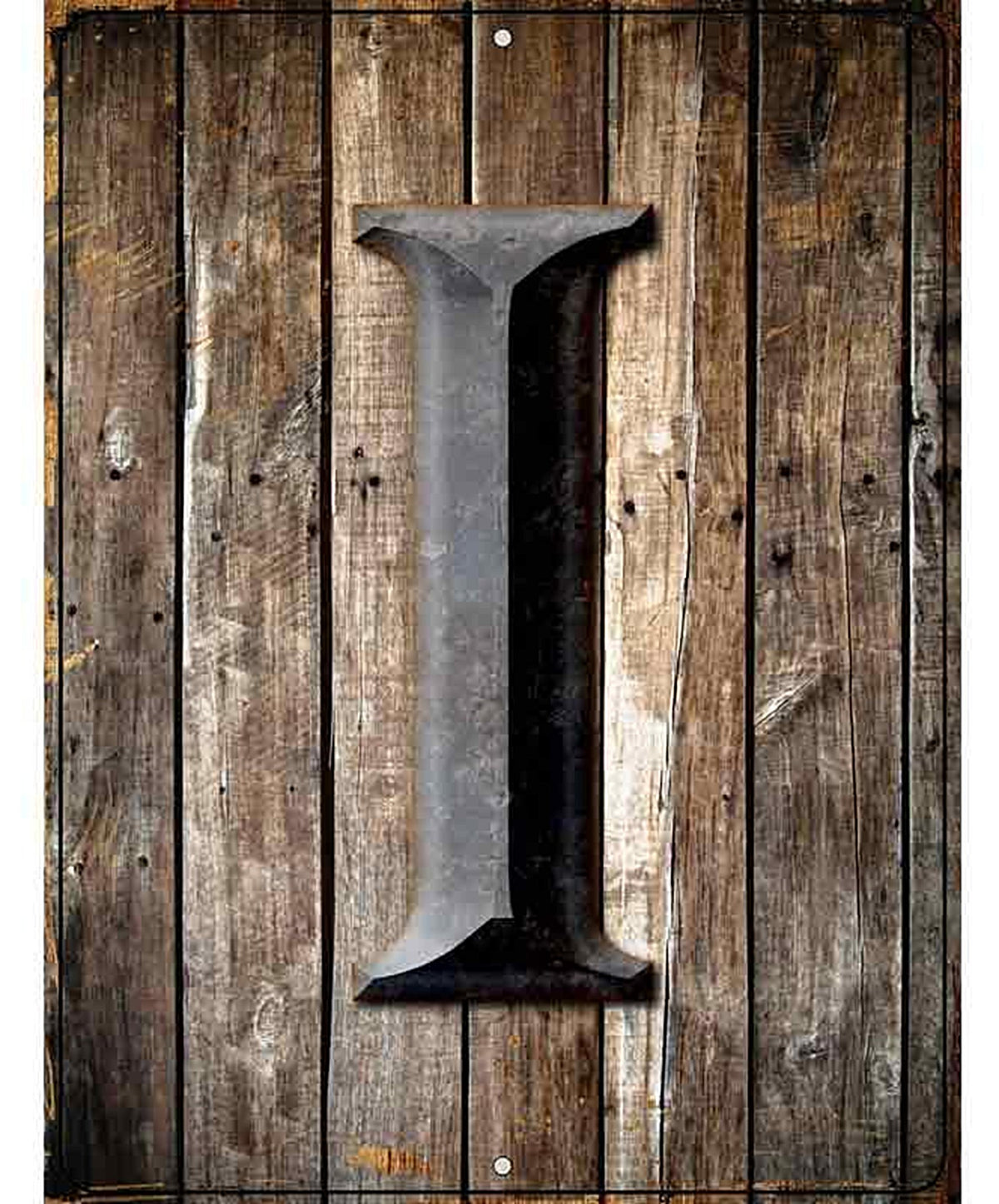 Letter I Metal Novelty Parking Sign